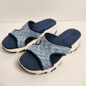 Skechers Go Walk Women's Arch Support Comfort Slip-On Blue Sandals Size 7